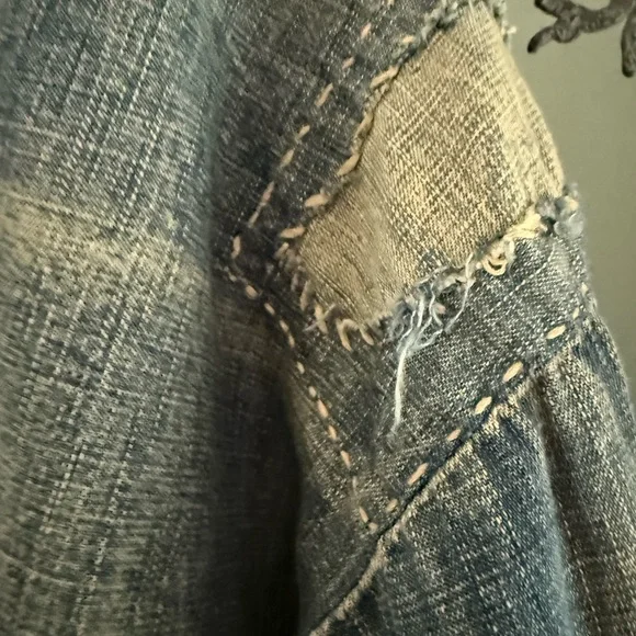 Magnolia Pearl Blue Patchwork Denim Jacket - Picture 4 of 7